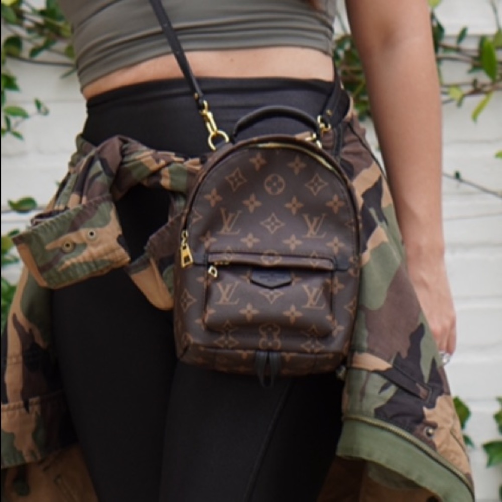 Lightly Used! Designer Inspired Monogram Palm Springs Backpack Mini